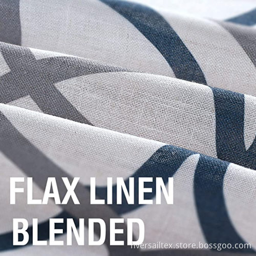 Polyester Linen 2 Panels Sheer Textured Flax Curtain